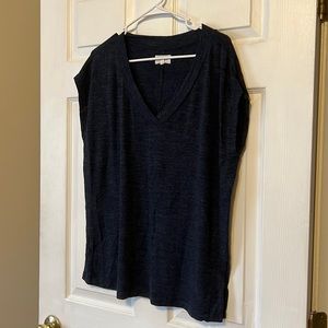 3 for $10 Lou & Grey Navy Heathered Top-- size M